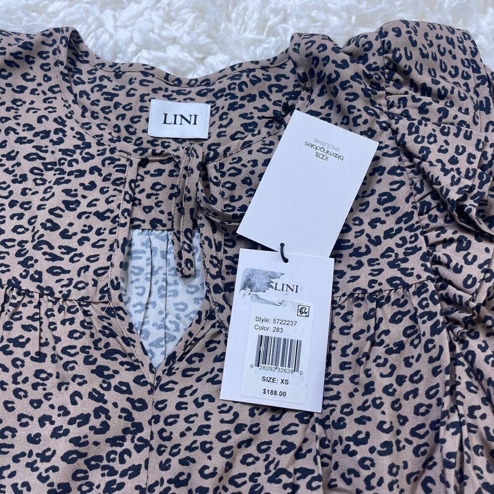 LINI Animal Print Pullover Blouse - Picture 4 of 7